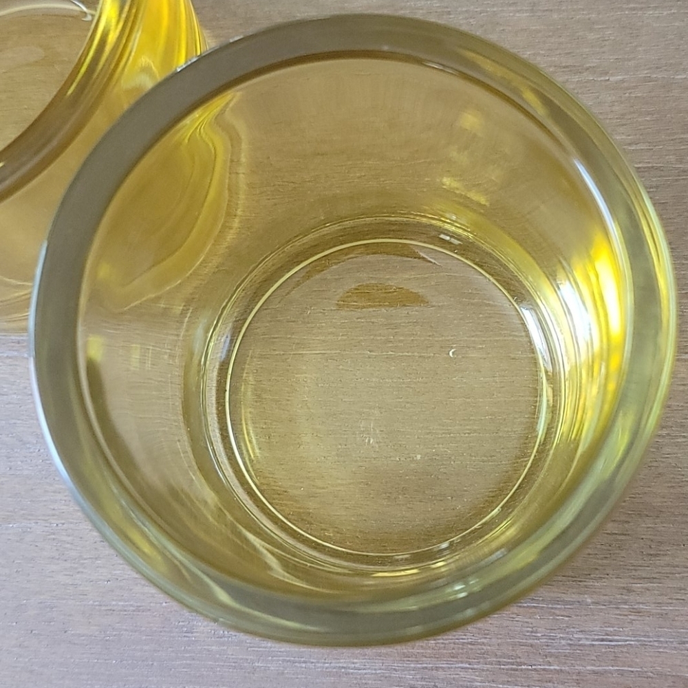Vintage Yellow Glass Votive Candle Holders Set of 2 MCM Style - Picture 5 of 5